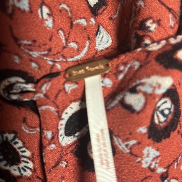 Free People Anthropologie Some like it hot floral 1 piece rust vintage jumpsuit - Picture 8 of 10